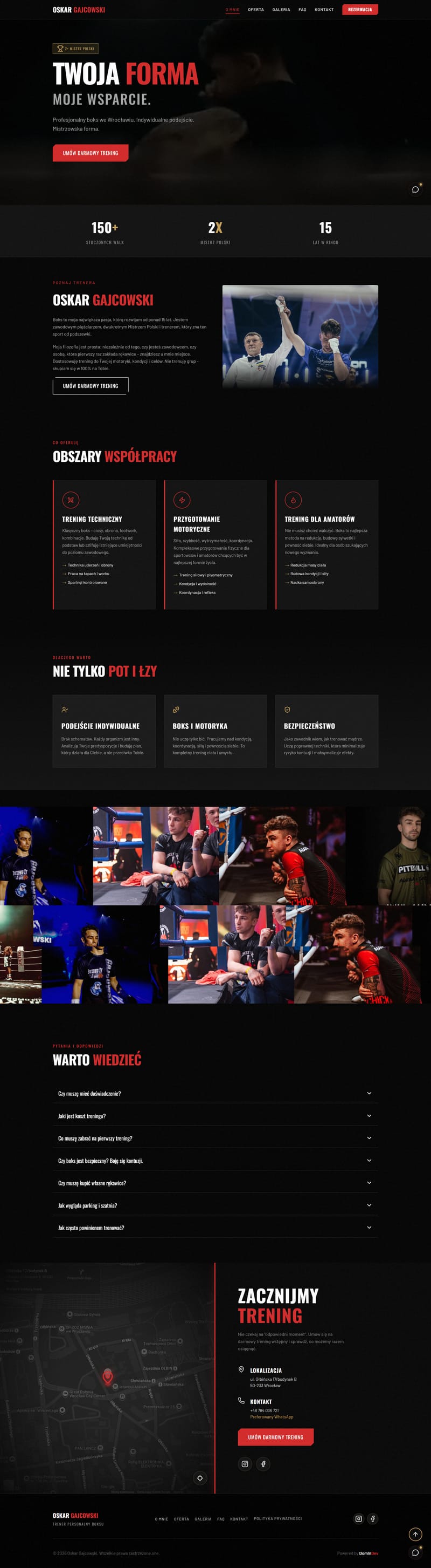 OG Boxing Coach - Landing Page for Professional Boxing Trainer