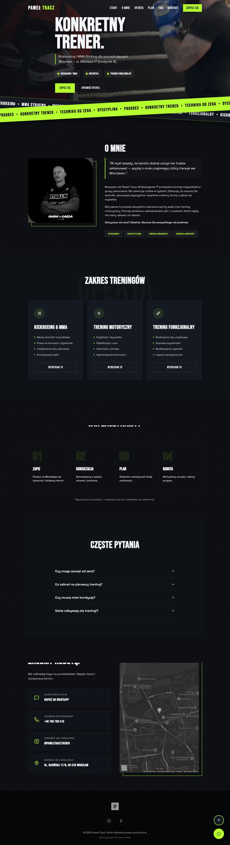 KICKBOXING TRENER - Kickboxing & MMA Trainer Landing Page